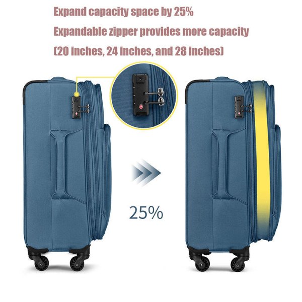 4 Wheels Spinner Wheel Luggage Set