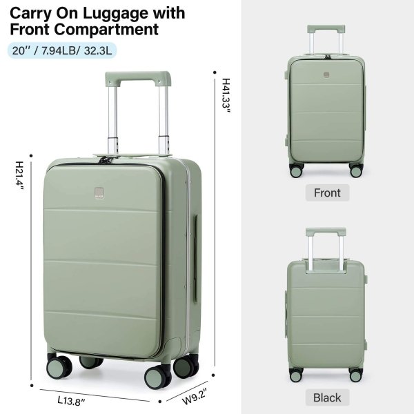 20'' Hard Shell Travel Suitcase Aluminum Frame PC